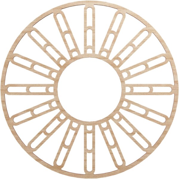 Ekena Millwork Hale Wood Fretwork Pierced Ceiling Medallion, Alder, 22"OD x 8"ID x 1/4"T CMWP22X22X0250HHAL - main